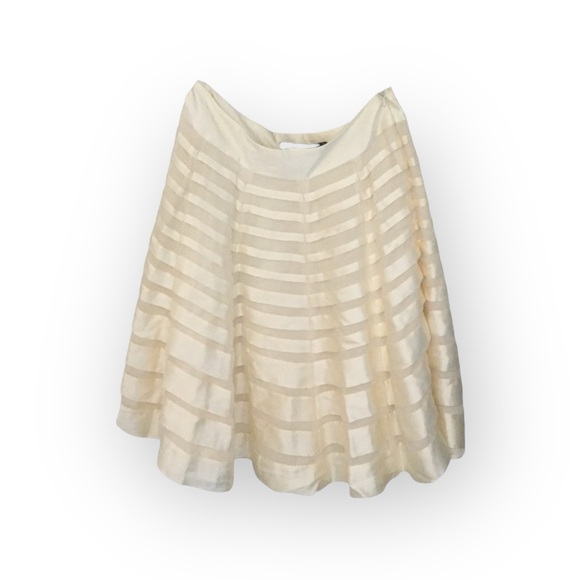 Carmen Marc Valvo Collection ๐ฆน Tier Layers Silk A Line Ballgown Skirt ๐ฆน Ivory - Picture 11 of 14